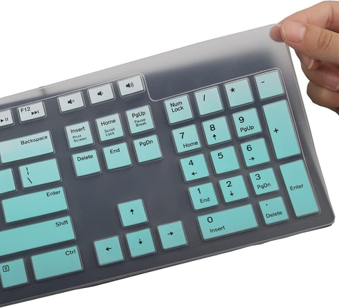 Keyboard Cover Skin for Dell KM636 KB216 KB216t KB216d KB216p Wired & Wireless Keyboard, Dell Optiplex 5250 3050 3240 5460 7450 7050, Dell Inspiro...